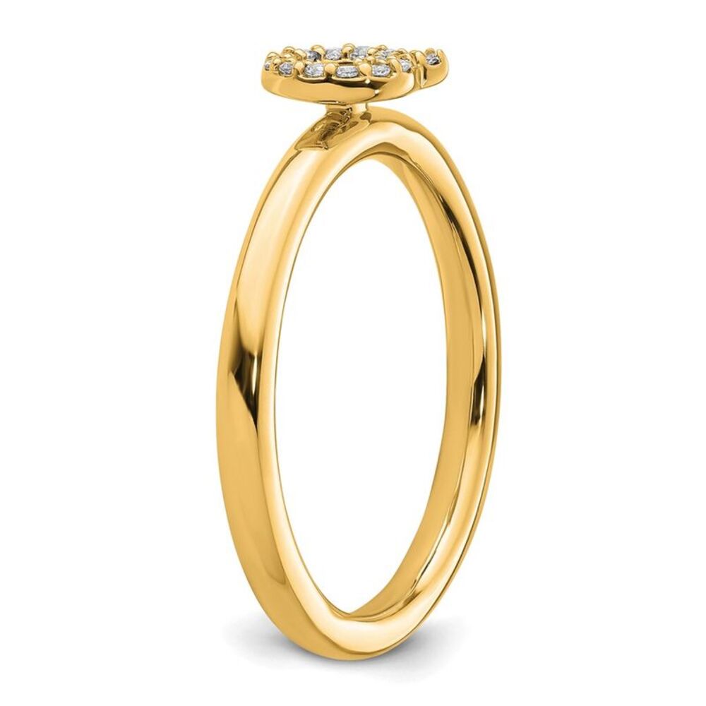Kazi Luxury 14k Yellow Gold Stackable Diamond Ini… - image 6